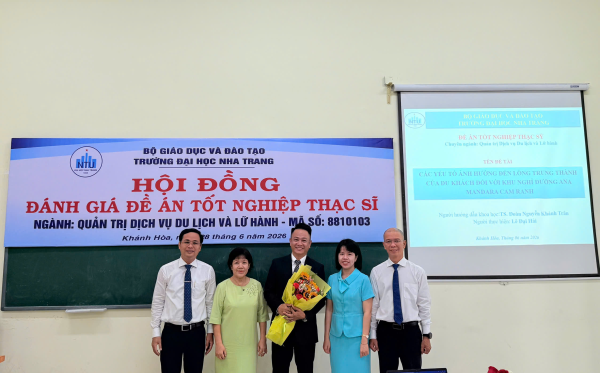 Hội đồng đánh giá Đề án tốt nghiệp Thạc sĩ  Ngành Quản trị Dịch vụ du lịch và Lữ hành Khóa CH2024