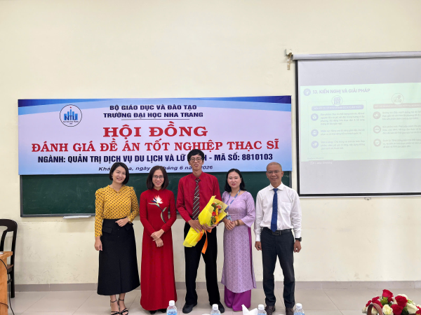 Hội đồng đánh giá Đề án tốt nghiệp Thạc sĩ  Ngành Quản trị Dịch vụ du lịch và Lữ hành Khóa CH2024