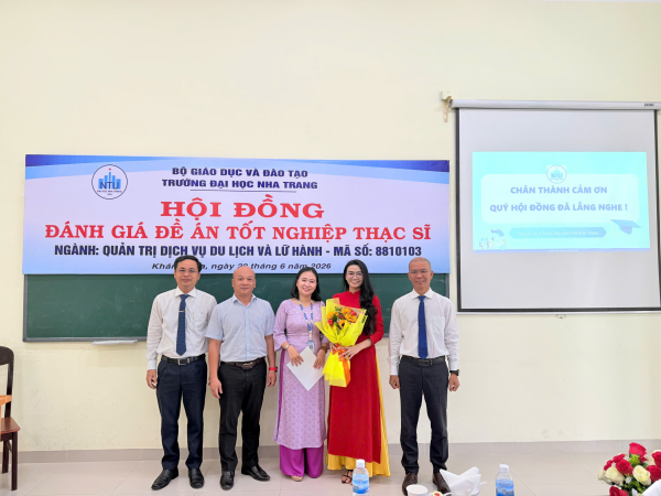 Hội đồng đánh giá Đề án tốt nghiệp Thạc sĩ  Ngành Quản trị Dịch vụ du lịch và Lữ hành Khóa CH2024