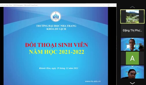 Khoa Du lịch tổ chức Đối thoại sinh viên Năm học 2021 - 2022