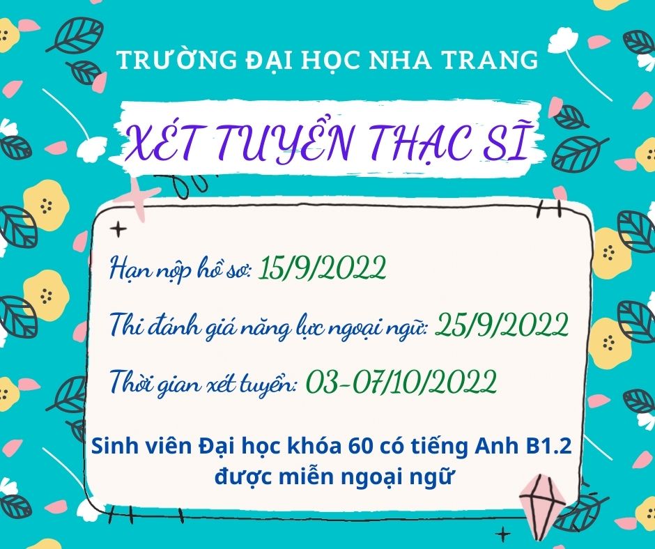 Thông tin tuyển sinh Thạc sĩ Quản trị Dịch vụ Du lịch và Lữ hành đợt 3 năm 2022