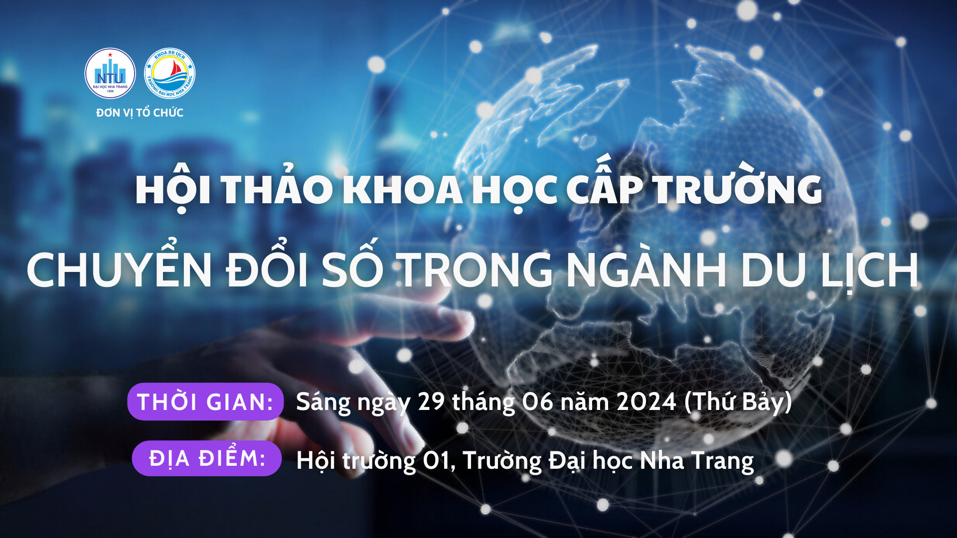 Khoa Du lịch Trường Đại học Nha Trang tổ chức Hội thảo “Chuyển đổi số trong ngành du lịch”